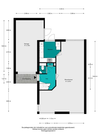 Plattegrond - Geerland 9, 4761 TJ Zevenbergen - 2. Geerland 9 - Begane grond - 2D.jpg